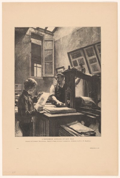 Drukarz Liénard i jego syn L