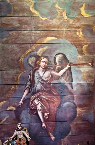 Locquirec (Finistère) / Kościół Saint-Jacques, malowane sklepienie (zdjęcie ilustracyjne) autorstwa Cleran