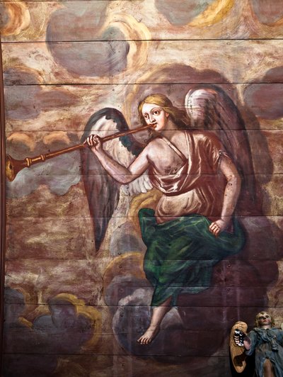 Locquirec (Finistère) / Kościół Saint-Jacques, malowane sklepienie (zdjęcie ilustracyjne) autorstwa Cleran