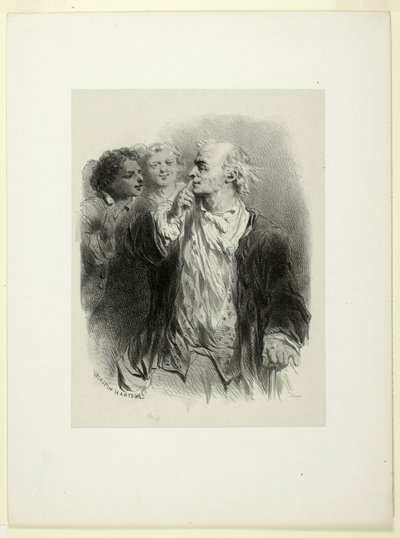 Dżentelmen i dwóch towarzyszy autorstwa Célestin Nanteuil