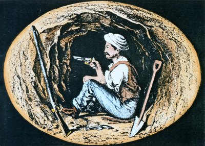 Brytyjski saper uzbrojony w Colt Revolver czeka w kopalni na przebicie się przez wrogi kontrasaper autorstwa Clifford Henry Mecham