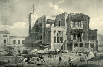 Rezydencja od frontu, Lucknow, Po odsiece, c1858, 1901. autorstwa Clifford Henry Mecham