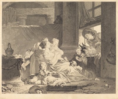 Rodzina Rolnika autorstwa Clément Pierre Marillier and Antoine Louis Romanet after Jean Honoré Fragonard