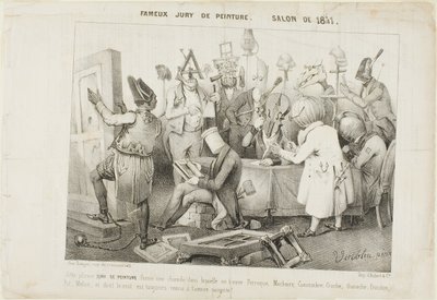 Słynne jury malarskie. Salon z 1841 r. autorstwa Clément Pruche