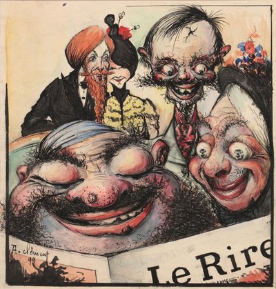 Projekt okładki do magazynu Le Rire, 1896. autorstwa Clément Rochel