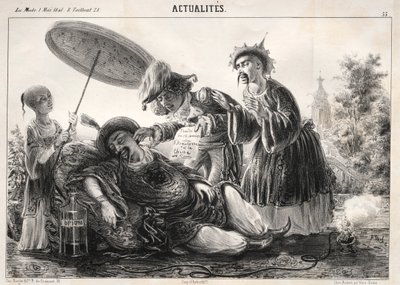 Wiadomości: -- Powiedz tak! Więc powiedz! niebiański cesarz ...., 1841. autorstwa Clémente Pruche