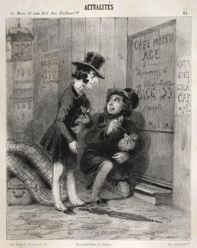 Wiadomości: Hej kolego! tak dzisiaj robimy biznes! wystawiamy..., 1841. autorstwa Clémente Pruche