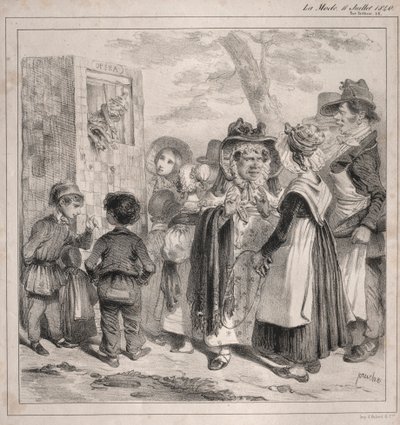 Widzisz mój drogi! to policja sprawia, że ​​te kukiełki grają, by odwrócić uwagę..., 1840. autorstwa Clémente Pruche