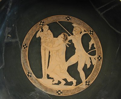 Ajax the Lesser ciągnie Cassandrę z Palladium, V wiek. pne autorstwa Codrus Painter