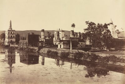 Czołg i świątynie w Bunshunkuree, ok. 1930 r. 1857. autorstwa Col. Thomas Biggs