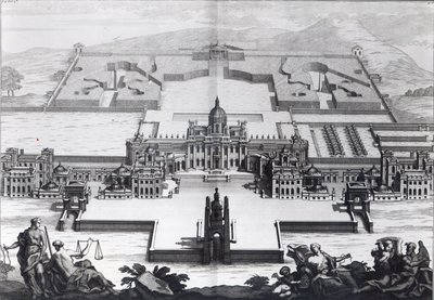 Zamek Howard, z „Vitruvius Britannicus” Colena Campbella, ryty Hendrik Hulsbergh, c.1718-20 autorstwa Colen Campbell