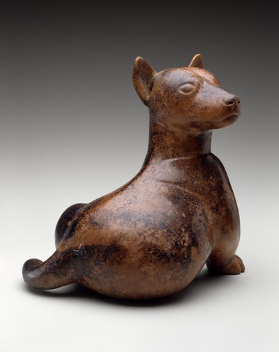 Pies półsiedzący, Meksyk, Proto-Classic, 100 BC-AD 300 (ceramika) autorstwa Colima Culture
