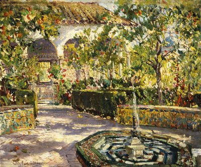 Ogrody Alcazar, Sewilla autorstwa Colin Campbell Cooper
