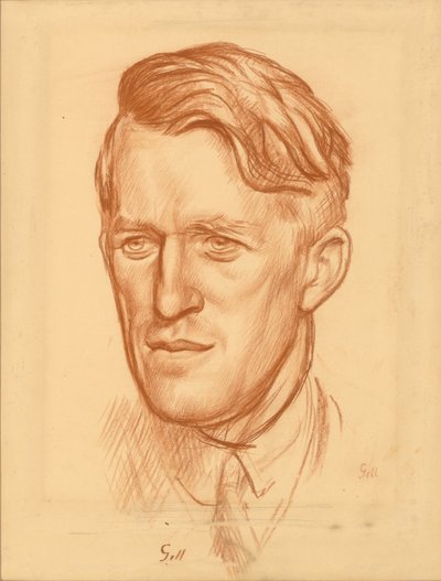 T. E. Lawrence (czerwona kreda na papierze) autorstwa Colin Unwin Gill