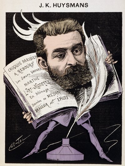 Karykatura Jorisa Karla (Joris-Karl) Huysmansa (1848-1907) - w „The Men of Today””. autorstwa Coll Toc