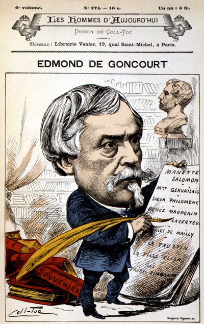 Edmond de Goncourt - autorstwa Coll-Toc (Coll Toc), w „”Les Hommes d