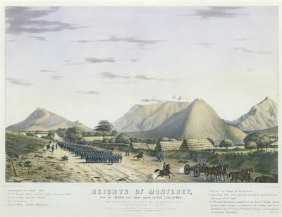 Heights of Monterey, Z drogi Saltillo patrząc w kierunku miasta, [od zachodu] [Dywizja Worth