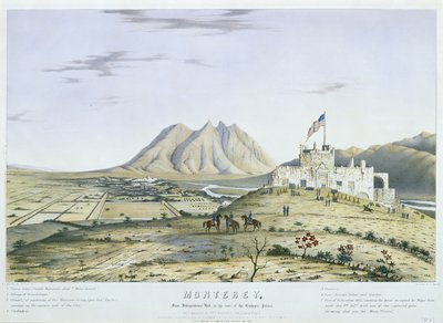 Monterey, ze Wzgórza Niepodległości, na tyłach Pałacu Biskupiego. Jak to wyglądało 23 września autorstwa Colonel Daniel (after) Whiting Powers