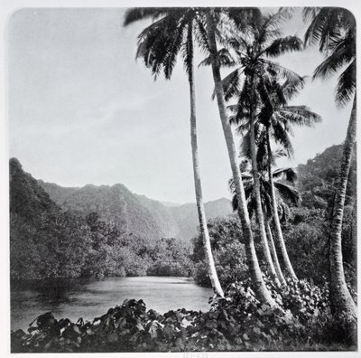 Jezioro Hitiaa, z „Tahiti”, opublikowane w Londynie, 1882 r. autorstwa Colonel Stuart Wortley