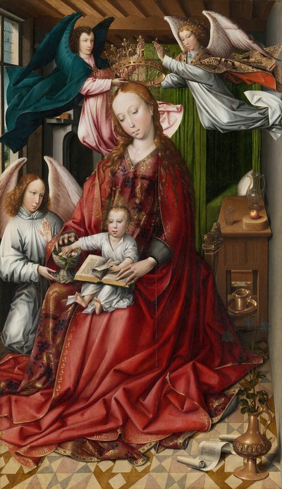 Dziewica z Dzieciątkiem Koronowana przez Anioły, 149095. autorstwa Colyn de Coter
