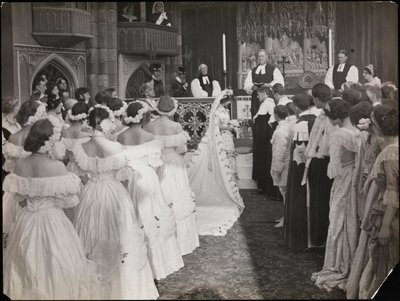 Kadr z filmu „Sześćdziesiąt lat królowa”, ok. 1914 (zdjęcie czarno-białe) autorstwa Company Byron
