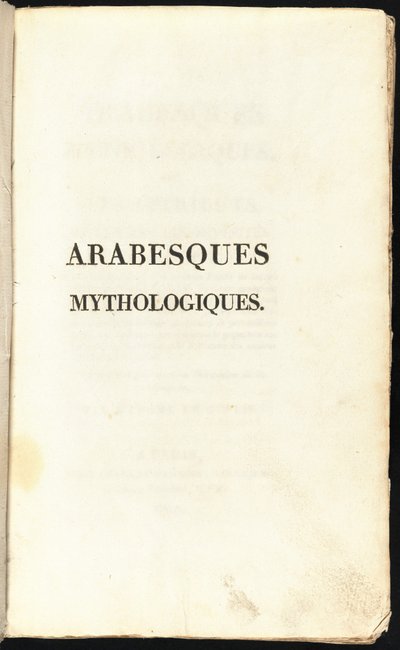 Mitologiczne Arabeski autorstwa Comtesse Stéphanie Félicité de Genlis
