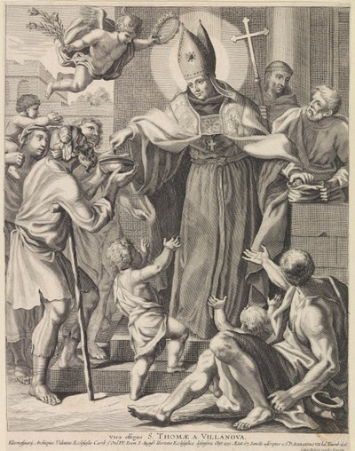H. Thomas van Villanueva Vera effigies S. Thomae A Villanova (tytuł na obiekcie) autorstwa Conrad Lauwers
