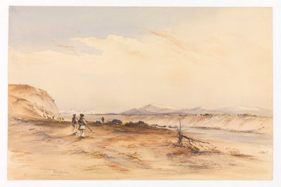 Polowanie nad rzeką Santa Cruz, ok. 1878 r. (akwarela) autorstwa Conrad Martens