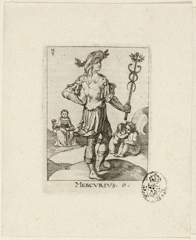 Mercurius, płytka szósta z Der VII Planeten autorstwa Conrad Meyer
