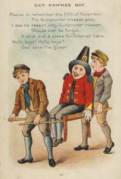 Rymowanka: Dzień Guya Fawkesa (chromolitho) autorstwa Constance Haslewood