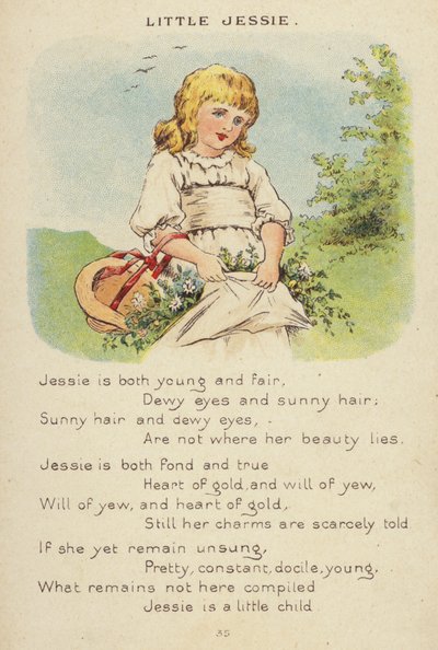 Rymowanka: Mała Jessie (chromolitho) autorstwa Constance Haslewood