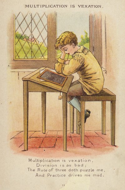 Rymowanka: Mnożenie to złość (chromolitho) autorstwa Constance Haslewood