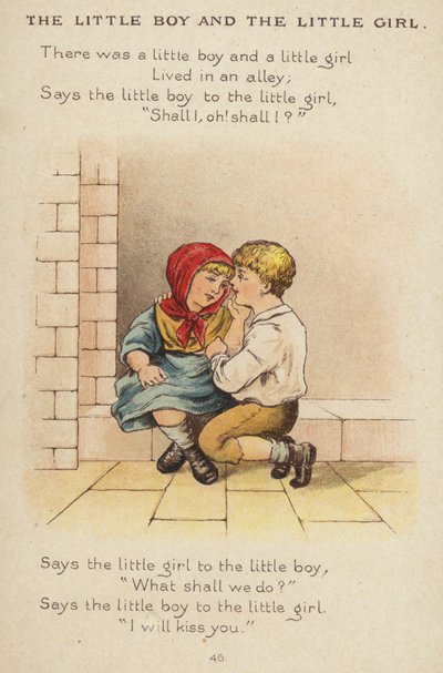 Rymowanka: Mały chłopiec i mała dziewczynka (chromolitho) autorstwa Constance Haslewood