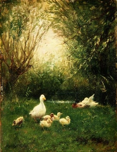 Kolejne niedzielne popołudnie nad rzeką (olej na płótnie) autorstwa Constant Artz