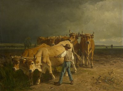 Orka wołów, 1860 autorstwa Constant Emile Troyon