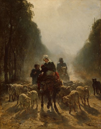 Droga na Rynek, 1858?59 autorstwa Constant Emile Troyon