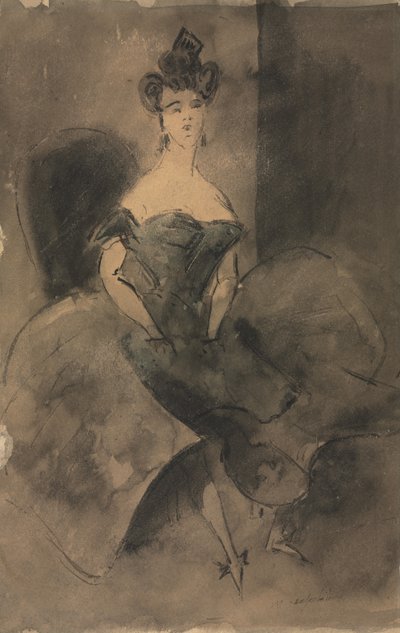 W oczekiwaniu, 1800. autorstwa Constantin Guys