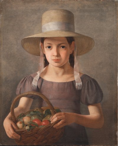 Dziewczyna z owocami w koszyku autorstwa Constantin Hansen
