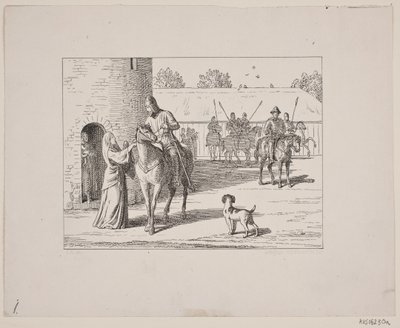 Ilustracja do Svenda Grundtviga, „Marsk Stig: duńska pieśń ludowa z XIII wieku”, 1861 autorstwa Constantin Hansen