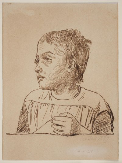 Portret Elise Købke autorstwa Constantin Hansen