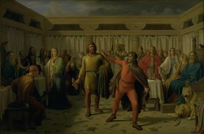 ÆUczta dziewczyny autorstwa Constantin Hansen