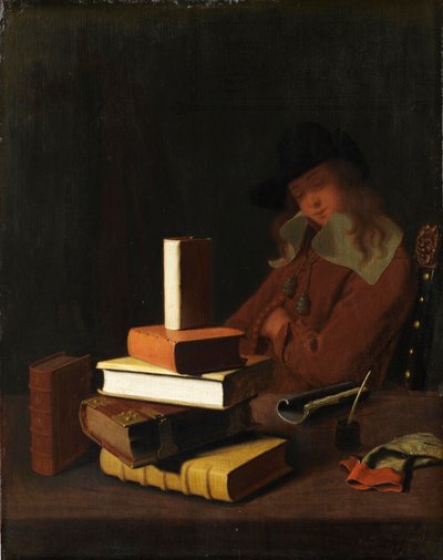 Śpiący uczeń, 1663 autorstwa Constantin Verhout or Voorhout