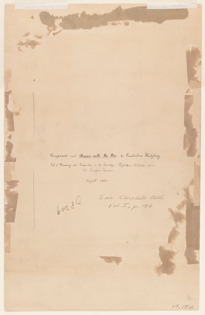 Inskrypcja artysty, 1865 (verso z 375815) autorstwa Constantine Hertzberg