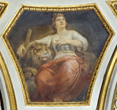 Twierdza (cztery kardynalne cnoty) autorstwa Constantino Brumidi