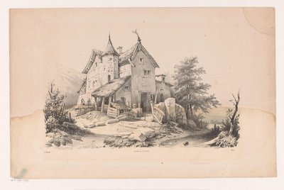 Modlące się postacie w krajobrazie Krajobraz (tytuł serii) autorstwa Constantinus Cornelis Huysmans