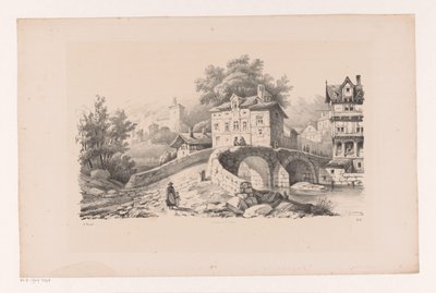 Widok na górską wioskę Krajobraz (tytuł serii) autorstwa Constantinus Cornelis Huysmans
