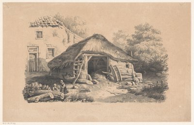 Stajnia na farmie Krajobraz (tytuł serii) autorstwa Constantinus Cornelis Huysmans