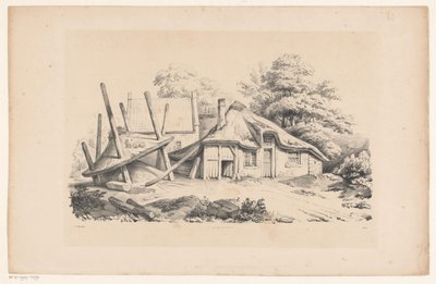 Zrujnowane gospodarstwo Krajobraz (tytuł serii) autorstwa Constantinus Cornelis Huysmans
