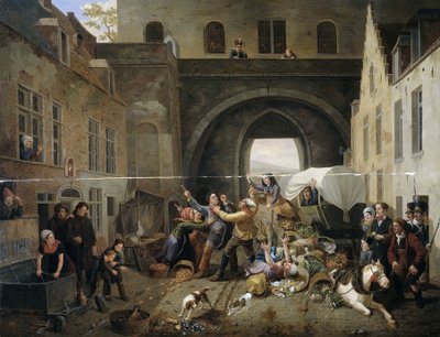 Kolizja w Porte de Hal w Brukseli autorstwa Constantinus Fidelio Coene