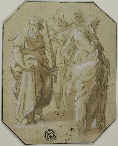 Święty Paweł i trzy inne stojące postacie autorstwa Conte Antonio Maria Zanetti the Elder